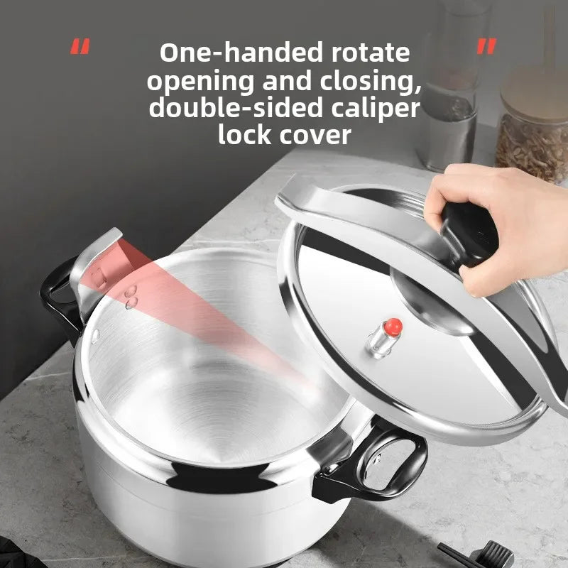 9L Pressure Cooker for Gas Cooker Aluminum Alloy Heavy-Duty Multifunctional Explosion-Proof Cooking Pots