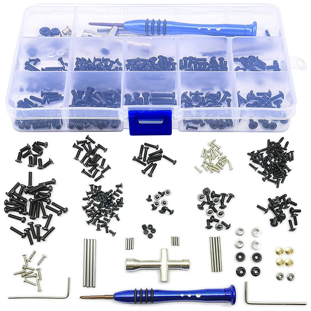 316pcs RC Car Tools & Screws Box Kit Set M2 M2.5 M3 Screws Repair Supplies for Wltoys 1/14 144001 RC Car Accessories