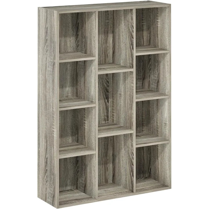 Luder 11-Cube Reversible Open Shelf Bookcase, French Oak