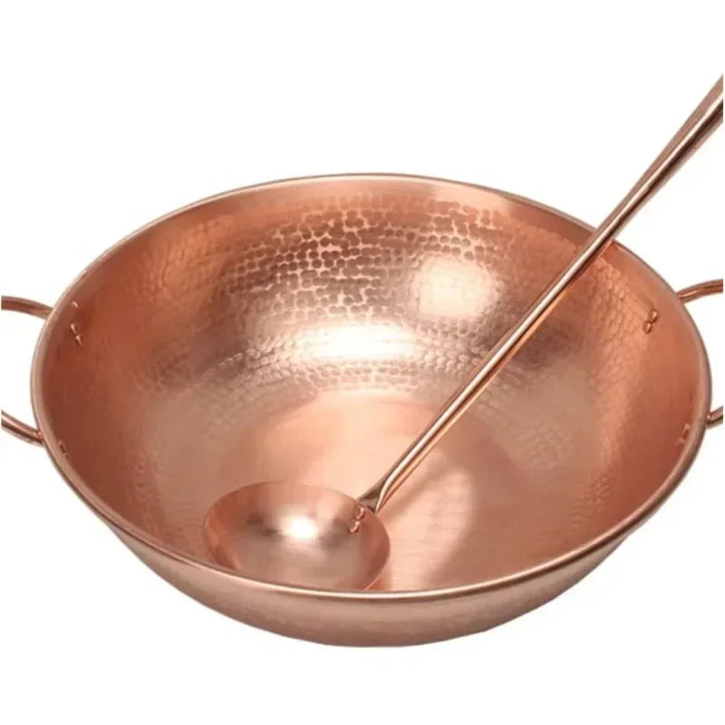 HeavyDuty Pure Copper Cooking Pot Ideal for Jams Soups Fully Induction Gas Stove Compatible Premium Thickened Design