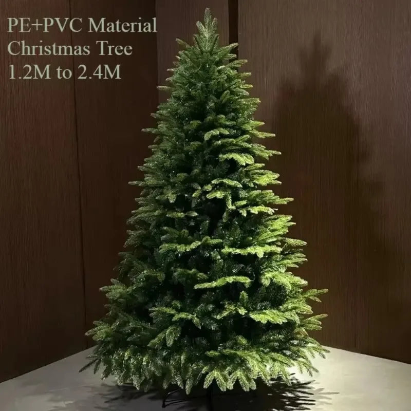 Artificial Christmas Tree PE+PVC Encryption with LED Lights Large Christmas Home Decoration New Year Christmas Tree 1.2m To 2.4m