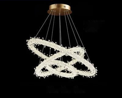 Nordic bedroom LED chandelier living room ceiling chandelier hotel crystal lamp modern room lighting