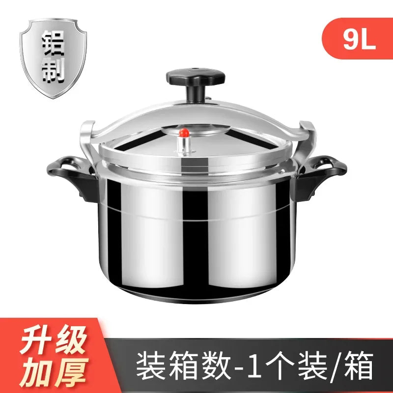 9L Pressure Cooker for Gas Cooker Aluminum Alloy Heavy-Duty Multifunctional Explosion-Proof Cooking Pots