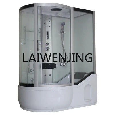 Integral with bathtub surfing steam bath sauna shower room tempered glass