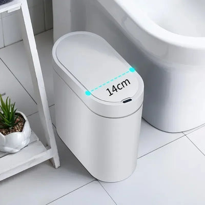 7L Automatic Bathroom Trash Can with Lid, Touchless Small Trash Can, Motion Sensor Waterproof Garbage Can for Kitchen, Bedroom