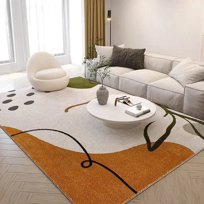 Modern Abstract Art design Living room decoration Furry carpet Nordic style bedroom sofa cloakroom Simple line soft rug bedroom