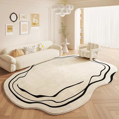 VIMAKA Cream Style Ins Light Luxury Imitation Cashmere Carpet Living Room Bedroom Sofa Dirt Resistant Carpet Home Decoration