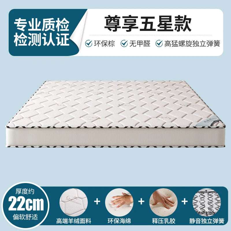 Molblly Latex Bed Mattress High Quality King Size Mattress Firm Double Materasso Matrimoniale Cochao Casal Bedroom Furniture