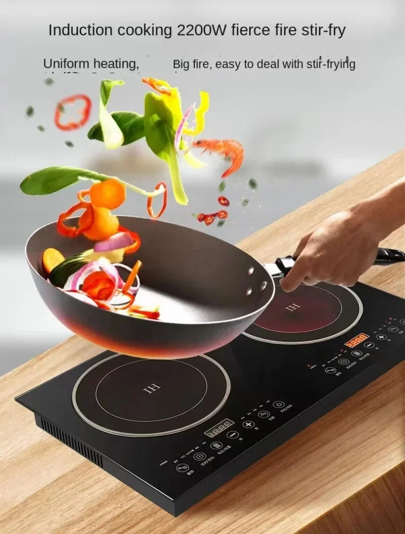 110V/220V New Design Hot Sale High Power Multi-function Double Burner Induction Stove 2 Hob Electric Cooking Stove