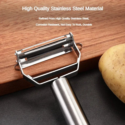 Multifunctional Fruit Vegetable Peeler 2in1 Stainless Steel Vegetable Grater Fruit Peeling Knife for Fruit and Vegetable Kitchen