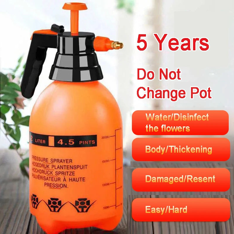 High-Pressure Pump Sprayer Kettle Garden Plants Household Watering Can Garden Watering Irrigation Disinfection Spray Bottle 3/2L