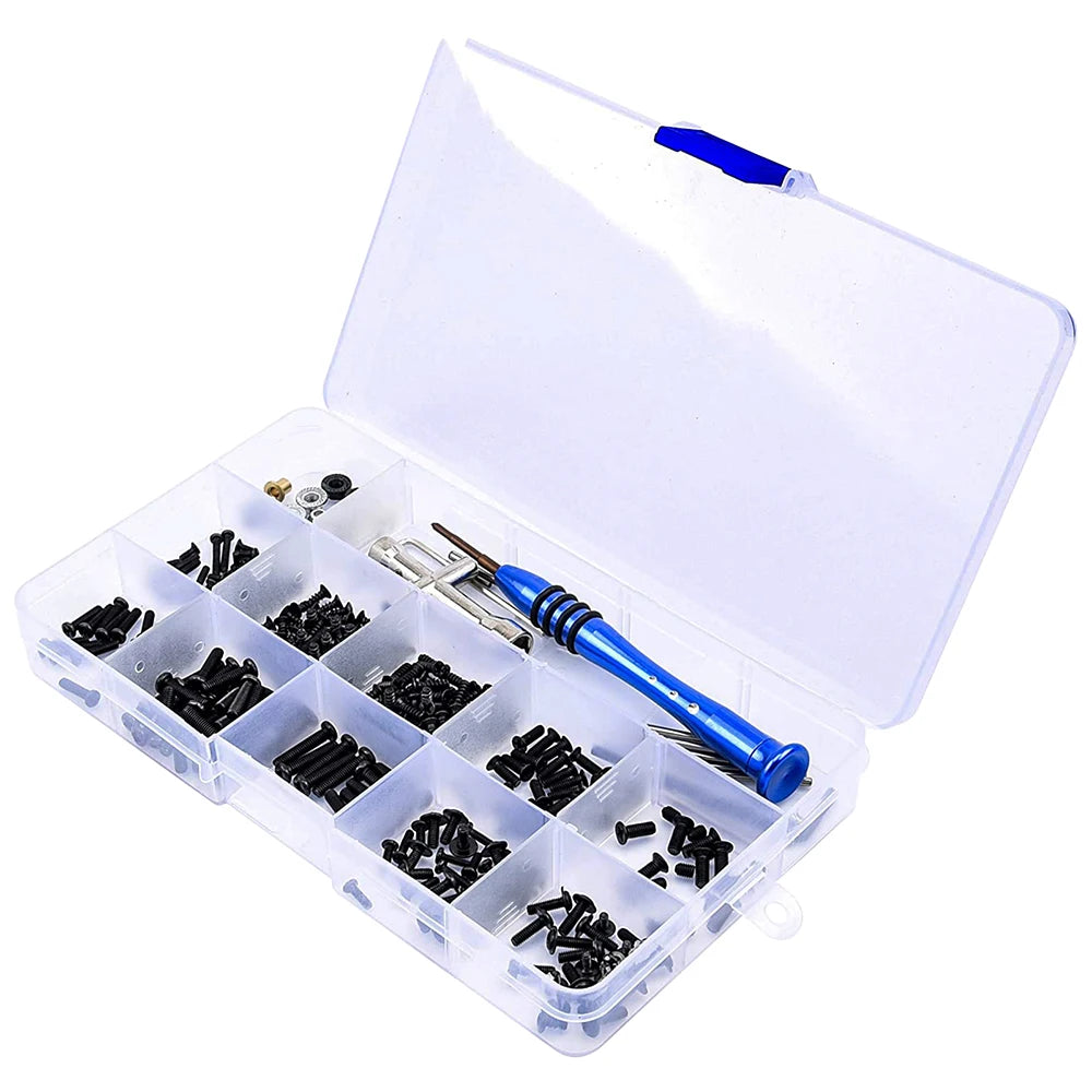 316pcs RC Car Tools & Screws Box Kit Set M2 M2.5 M3 Screws Repair Supplies for Wltoys 1/14 144001 RC Car Accessories