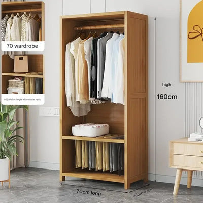 Space Saving Cheap Closet Modern Minimalist Nordic Display Lounge Open Wooden Wardrobe Storage Vestidores Trendy Furniture