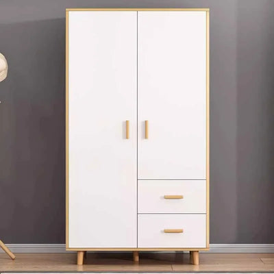 Two Door Wood Wardrobes Waterproof Organizer Heavy Duty Clothes Wardrobes Korean Style Szafki Do Salonu Nordic Furniture Bedroom