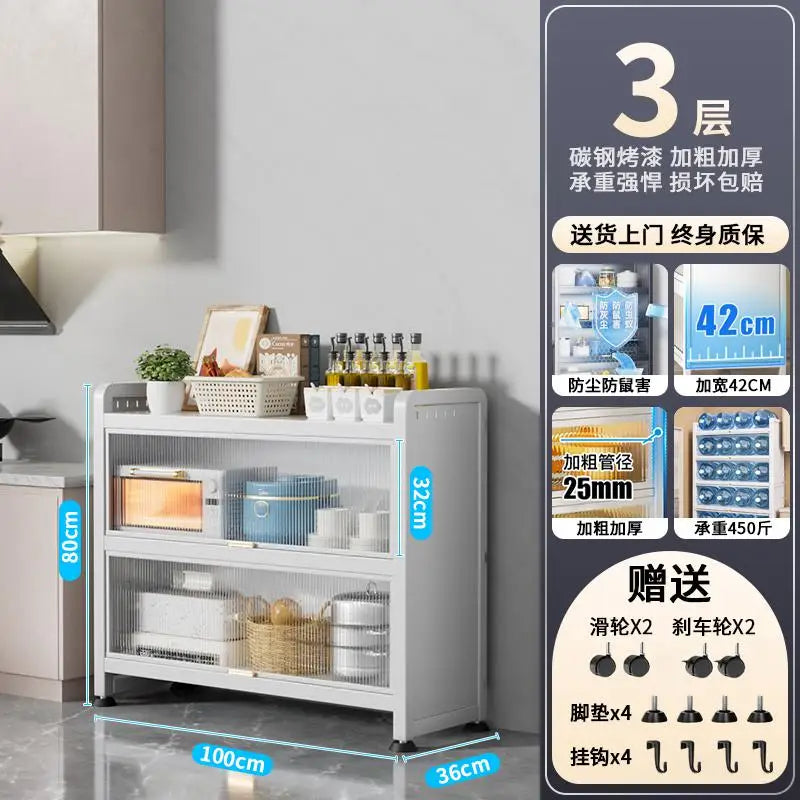 Kitchen Storage Rack Multi-functional Gap Storage Cabinet Multi-layer Storage Cabinet Gap Side Storage Cabinet Cupboard