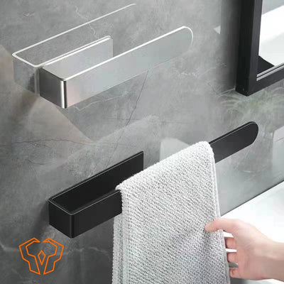 Wall-mounted Towel Rack Stainless Steel No Need To Drill Holes Children's Towel Bar for Home Use  Bathroom Wall Shelf