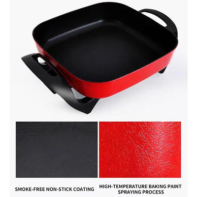 Multi functional household square pot instant hot pot electric hot pot no oil smoke gift student dormitory hot pot