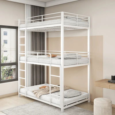 Three person rack bed with upper and lower bunks, adult iron children, students, upper and lower bunks, employee