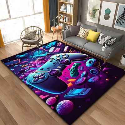 3D 80s Gamer Carpet Controller Area Rug Large for Living Room Bedroom Kitchen Carpets for Bed Rooms Mat Home Rugs Decoration