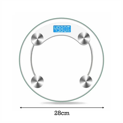 Round Transparent Digital Scale Body Weight Scale Floor Electronic Scales LCD Scales Body Weighing Scale for Bathroom