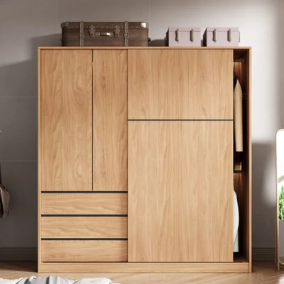 Multifunction Wood Wardrobe Clothes Children Girls Sliding Doors Hotel Wardrobe Bedroom Closets Szafa Na Ubrania Home Furniture