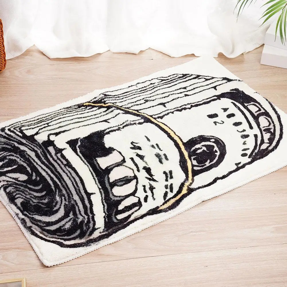 Money Shaped Carpet Creative Personality Imitation Door Art Floor Cashmere Irregular 100 Mat Dollar Rug Mat Money Bill I2Z7