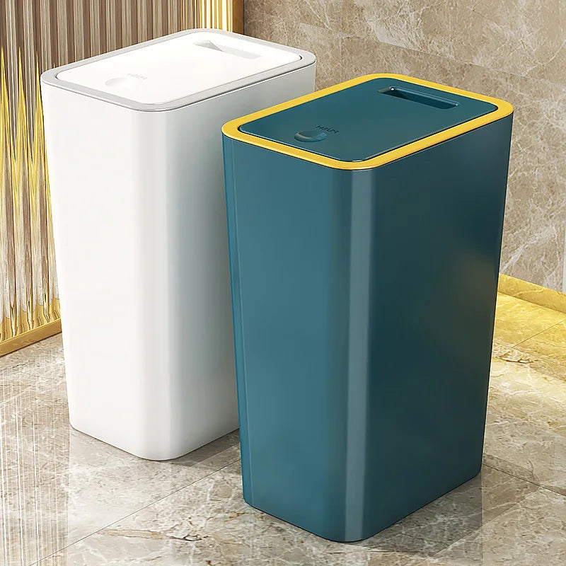 Garbage Bin For Household Square Press Style Luxury Style Living Room Kitchen Bathroom With Lid Garbage Bin