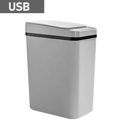 12L Smart Trash Can Automatic Touchless Garbage Can Kitchen Bedroom Trash Bin Toilet Smart Garbage Bucket Space-Saving Waterproo