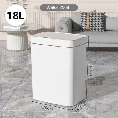 15/18L Bathroom Smart Sensor Trash Can Garbage Bucket for Kitchen Toilet Waterproof Narrow Seam Automatic Trash Bin Wastebasket