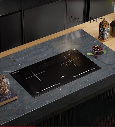 Embedded induction cooker Electric ceramic  Integrated double stove Embedded double head one electric one ceramic double stove