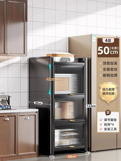 Modern Metal Kitchen Cabinets Multi-layer Storage Cabinet Floor Racks Multifunctional Furniture for ZT50KC