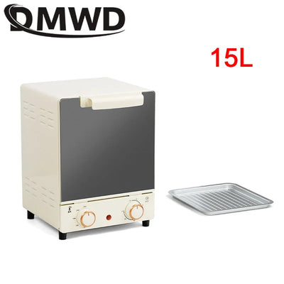 DMWD 15L Mini Electric Bread Oven Household Multifunction Bread Baking Pizza Oven Cake Bread Cookies Baking Machine Toaster