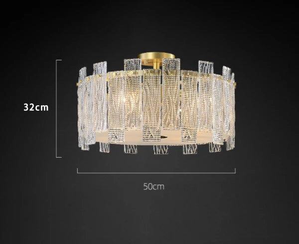 Modern LED bedroom light living room creative crystal ceiling light hotel villa interior lighting wholesale