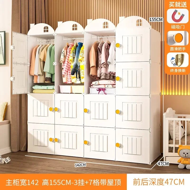 Nordic Minimalist Wardrobe Cupboard Storage Organizer Partitions Bedroom Closet Portable Living Room Muebles Trendy Furniture