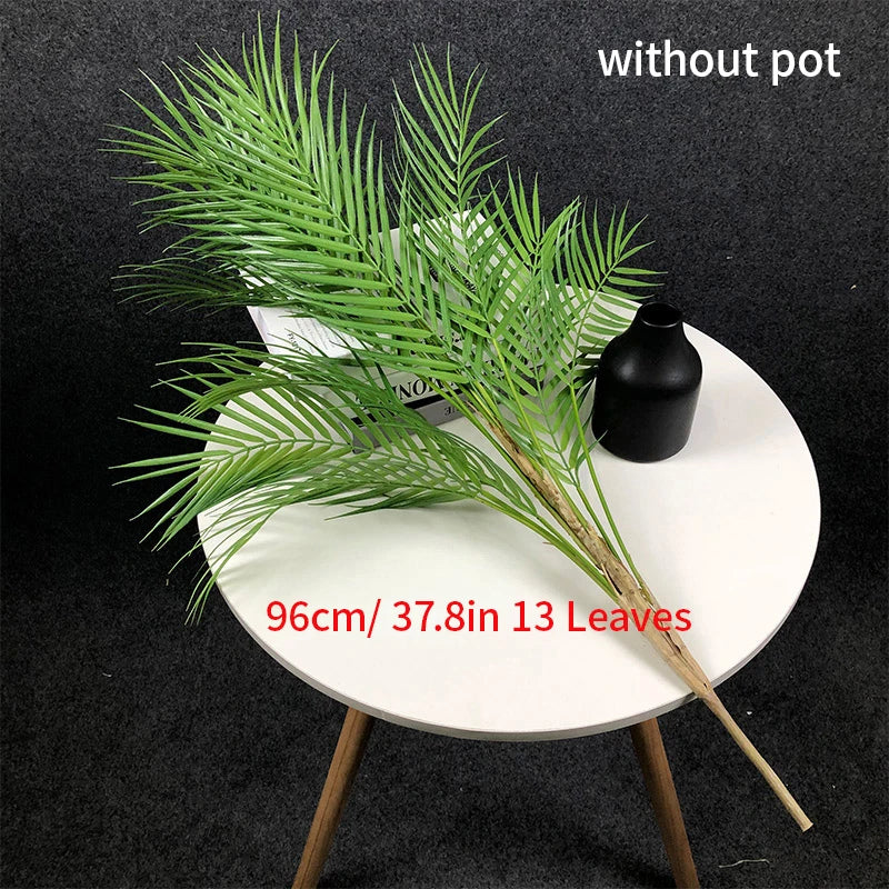 80-125cm Large Artificial Palm Tree Fake Monstera Plant Plastic Fern Plant Leaves Tropical Outdoor Plants For Home Garden Decor