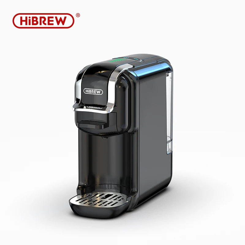 HiBREW 5 in 1 Multiple Capsule Coffee Machine Hot/Cold DG Cappuccino Nes Small Capsule ESE Pod Ground Coffee Cafeteria 20Bar H2B