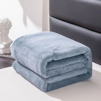 1pc, simple and plain colored plush blanket, multifunctional Farley plush blanket cover, thickened and warm