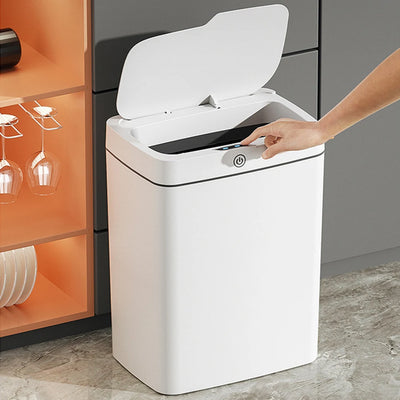 Smart Garbage Bin IPx5 Waterproof Smart Wastebasket Moisture-Resistant Infrared Induction USB Charging with Lid for Home Kitchen