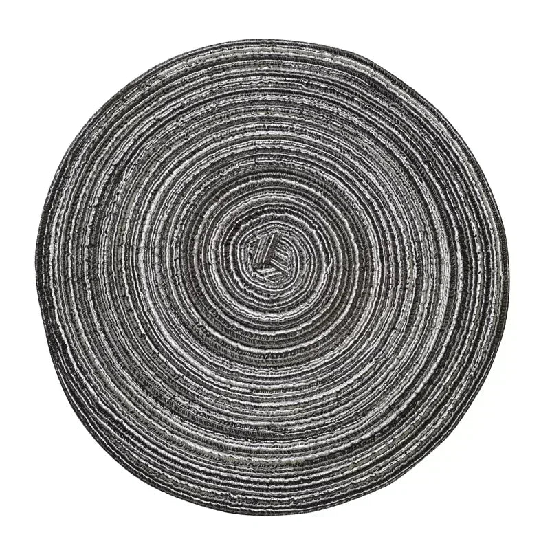 Round Braided Placemat Washable Round Placemats for Kitchen Table Round Table Mats for Party BBQ Christmas Everyday Use