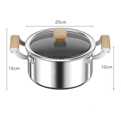 316 Stainless Steel Soup Pot Honeycomb Non-stick Pot with lid Household Hot Pot Induction Cooker Gas Stove Universal Frying Pan