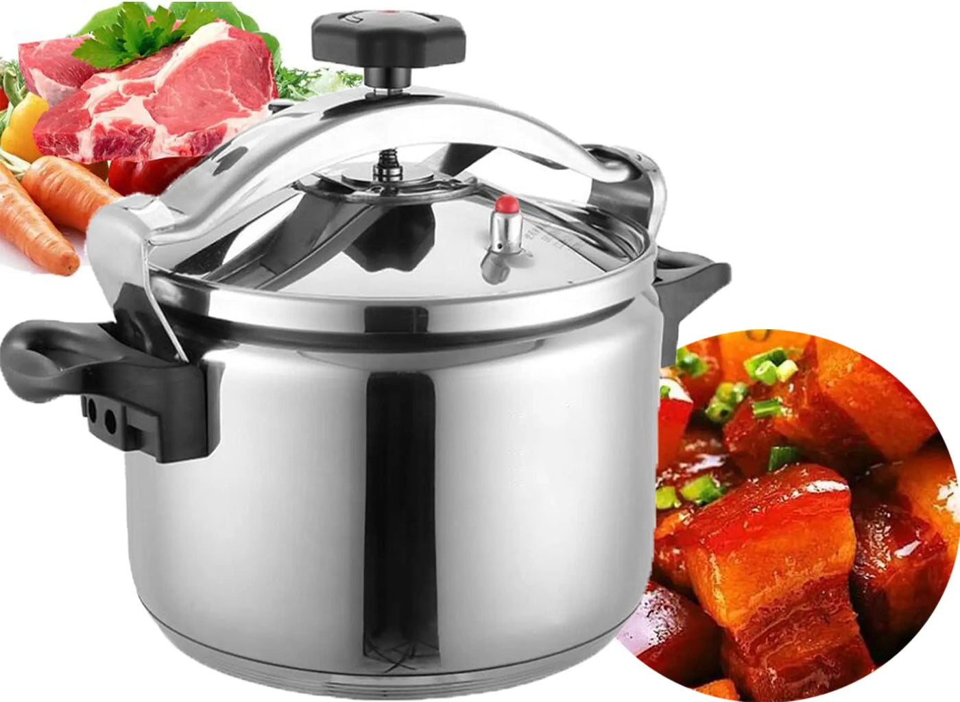 30 Quart olla de presion grande & stainless steel pressure cooker & large steamer cooking pressure canners,safety lock Explosion