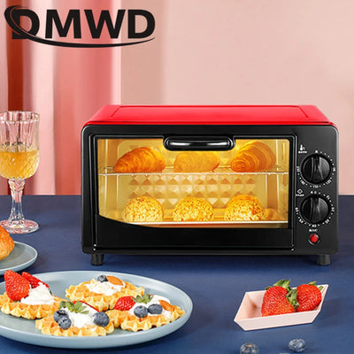 DMWD 12L Household Electric Oven Mini Multifunctional Bakery Timer Toaster Biscuits Bread Cake Pizza Cookies Baking Machine 220V