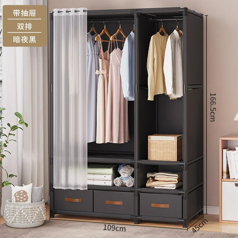 Cabinet Wooden Wardrobe Clothes Bedroom Minimalism Italian Space Saving Modern Guarda Roupa Lounge Suite Furniture