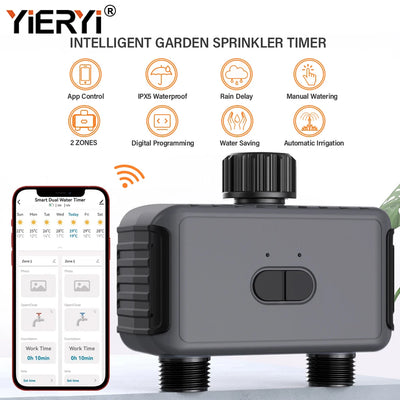 Tuya WIFI Smart Valve Automatic Water Timer Outdoor Farm Garden Intelligent Sprinkler Timer Work with Alexa and Google Assistant