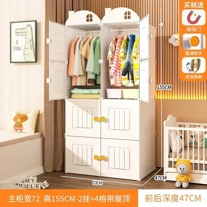 Nordic Minimalist Wardrobe Cupboard Storage Organizer Partitions Bedroom Closet Portable Living Room Muebles Trendy Furniture