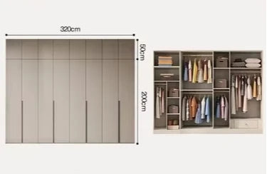 Cosmetics Nordic Wardrobe Modern Luxurious Storage Partitions Wardrobe Clothes Organizer Szafy Do Sypialni Bedroom Furniture