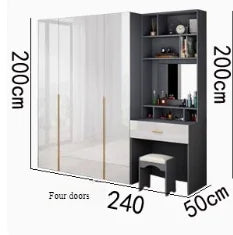 Sliding Mirror Wardrobes Storage Luxury Bedroom White Wooden Rack Wardrobes Cabinets Clothes Guarda Roupas Home Furniture