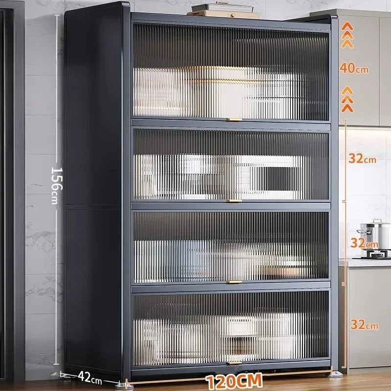 Modern Metal Kitchen Cabinets Multi-layer Storage Cabinet Floor Racks Multifunctional Furniture for ZT50KC