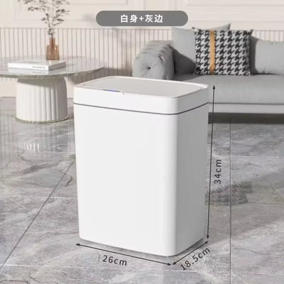 Intelligent trash can in living room and kitchen large capacity and High face value leak proof open and close automatic sensing