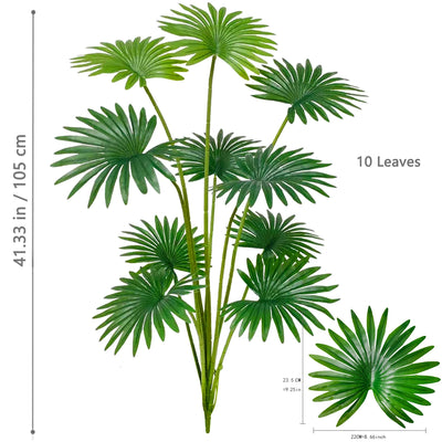 60-105cm/41.33in  Artificial fan leaf tropical plant large fake palm office home holiday decoration